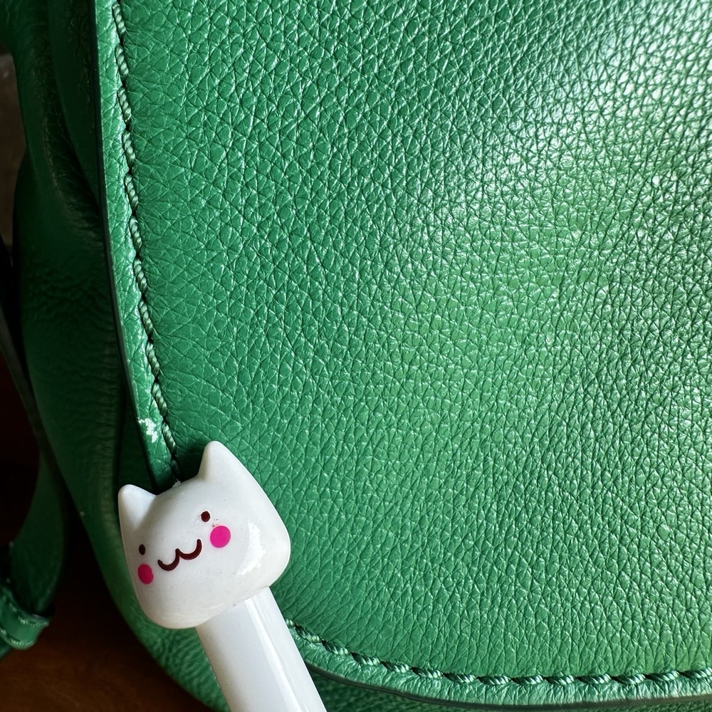 Marc by Marc Jacobs Classic Q Karlie Pebbled Leather Crossbody Bag Purse Green - Picture 3 of 9